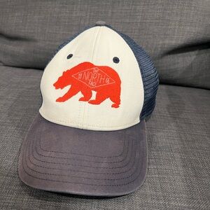 The North Face Trucker Mesh Hat Bear Red Star Adult Snapback Cap Blue